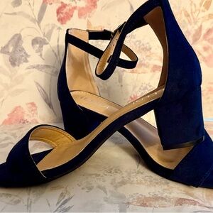 Illude Navy Suede Women's Heels